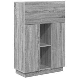 Berkfield Home Grey Writing Desk Grey Sonoma Engineered wood Large - thumbnail 2