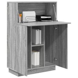 Berkfield Home Grey Writing Desk Grey Sonoma Engineered wood Large - thumbnail 3