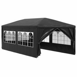 Berkfield Home Party Tent 3x6 m Anthracite in Black - thumbnail 3