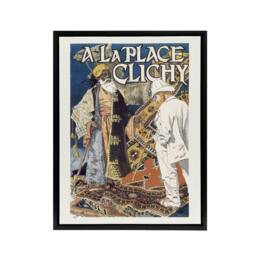 "Artery8 Place Clichy Vintage Advert Eugene Grasset Framed Canvas Wall Art - Size: W12"" x H16""" - thumbnail 1
