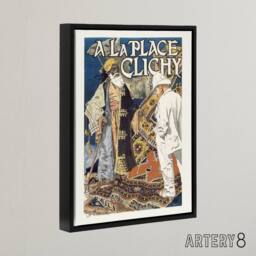 "Artery8 Place Clichy Vintage Advert Eugene Grasset Framed Canvas Wall Art - Size: W12"" x H16""" - thumbnail 2