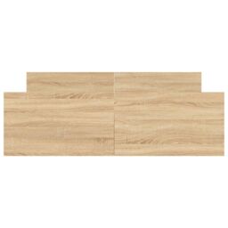 Berkfield Home Bed Frame with Headboard & Footboard Sonoma Oak 140x190 cm in Brown - thumbnail 4