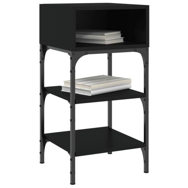 Berkfield Home Elegant Bedside Tables 2 pcs Black 35x34.5x70 cm Engineered Wood - image 1