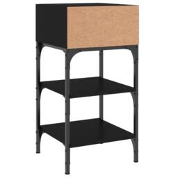 Berkfield Home Elegant Bedside Tables 2 pcs Black 35x34.5x70 cm Engineered Wood - thumbnail 7