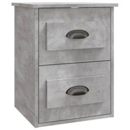 Berkfield Home Elegant Wall-mounted Bedside Cabinets 2 pcs Concrete Grey 41.5x36x53cm - Size: 41.5x36x53 cm - thumbnail 7