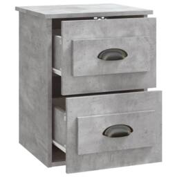 Berkfield Home Elegant Wall-mounted Bedside Cabinets 2 pcs Concrete Grey 41.5x36x53cm - Size: 41.5x36x53 cm - thumbnail 8