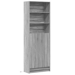 Berkfield Home Highboard with LED Grey Sonoma 69x32.5x200 cm Engineered Wood