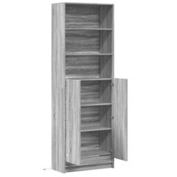Berkfield Home Highboard with LED Grey Sonoma 69x32.5x200 cm Engineered Wood - thumbnail 9