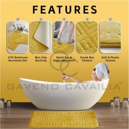 GAVENO CAVAILIA Greek Bath Mat in Yellow - thumbnail 2
