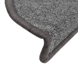 Berkfield Home Stair Mats 10 pcs 56x17x3 cm Dark Grey - Size: Medium - thumbnail 6