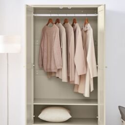 Melody Maison Double Wardrobe - Hales Taupe Range in Beige - thumbnail 5