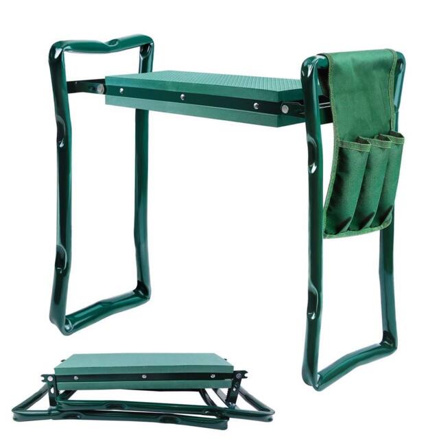 Nordara Portable Folding Garden Kneeler Foam Padded Knee Pad Seat Stool in Green - image 1
