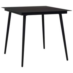 Berkfield Home Durable 3 Piece Outdoor Dining Set PVC Rattan Black - thumbnail 1
