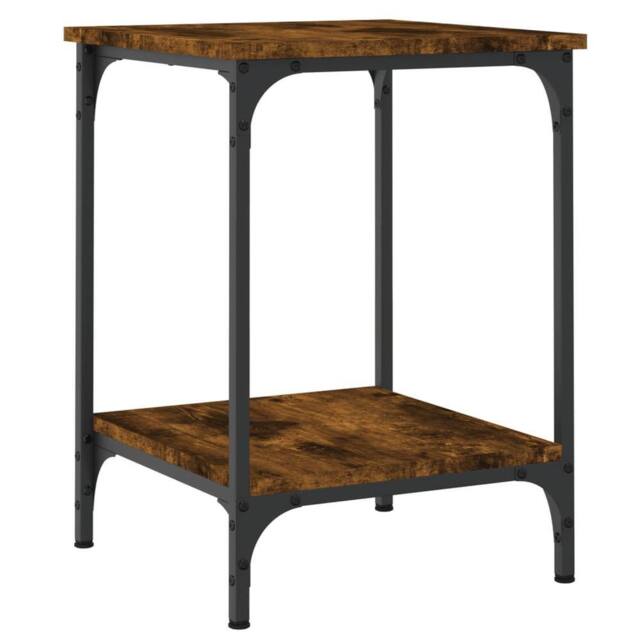 Berkfield Home Coffee Table Smoked Oak 40x40x55 cm Engineered Wood in Brown - Size: 40 x 40 x 55 cm - image 1