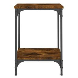 Berkfield Home Coffee Table Smoked Oak 40x40x55 cm Engineered Wood in Brown - Size: 40 x 40 x 55 cm - thumbnail 6
