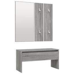 Berkfield Home Hallway Furniture Set Grey Sonoma Engineered Wood - thumbnail 6