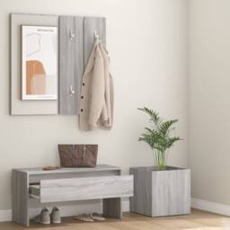 Berkfield Home Hallway Furniture Set Grey Sonoma Engineered Wood