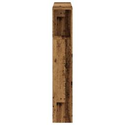 Berkfield Home Headboard Cabinet Old Wood 100x19x104.5 cm Engineered Wood in Brown - thumbnail 5