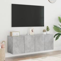 Berkfield Home TV Cabinets Wall-mounted 2 pcs Concrete Grey 60x30x41 cm - Size: 60 x 30 x 41 cm - thumbnail 4
