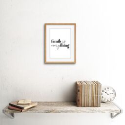 "Artery8 Wall Art Print Family is Everything Framed in Beige - Size: W7"" x H9""" - thumbnail 2