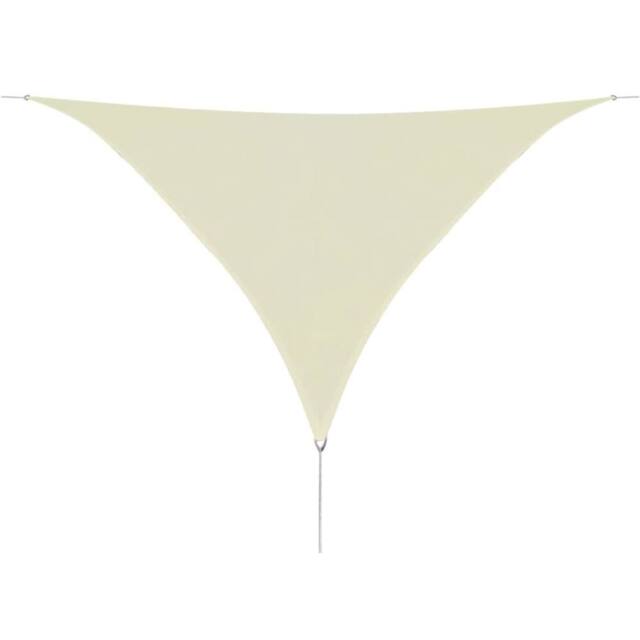 Berkfield Home Sunshade Sail HDPE Triangular 3.6x3.6x3.6 m Cream in Beige - image 1