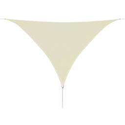 Berkfield Home Sunshade Sail HDPE Triangular 3.6x3.6x3.6 m Cream in Beige - thumbnail 1