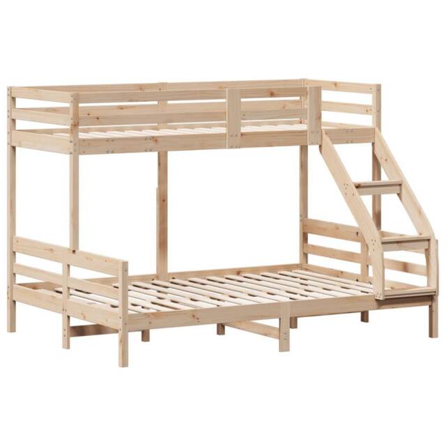 Berkfield Home Beautiful Bunk Bed without Mattress 90x200/140x200 cm Solid Wood in Light Brown - image 1