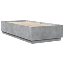 Berkfield Home Bed Frame without Mattress Concrete Grey 90x200 cm - thumbnail 6