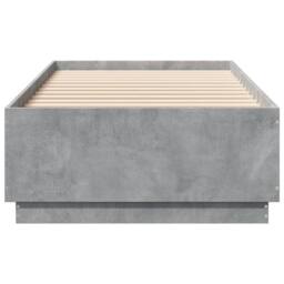 Berkfield Home Bed Frame without Mattress Concrete Grey 90x200 cm - thumbnail 4