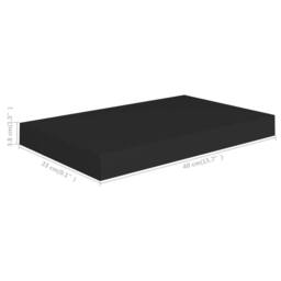Berkfield Home Durable Floating Wall Shelf Black 40x23x3.8 cm MDF - thumbnail 7