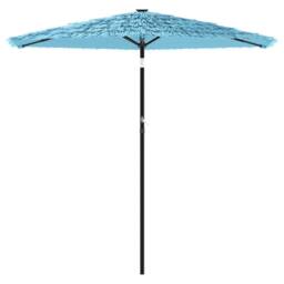 Berkfield Home Durable Garden Parasol with Steel Pole Blue 223x223x213 cm - Size: 223 x 223 x 213 cm - thumbnail 1