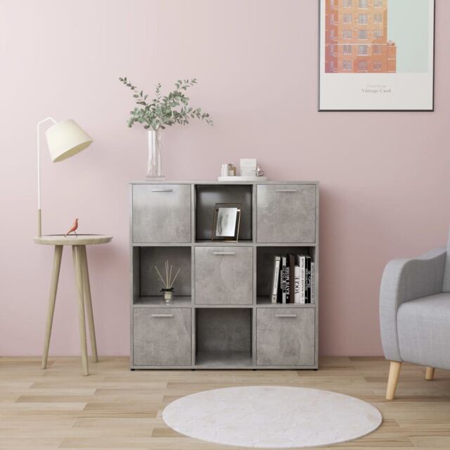 Berkfield Home Book Cabinet Concrete Grey 90x30x90 cm Engineered Wood - Size: 90 x 30 x 90 cm - image 1