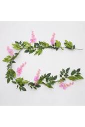 Living and Home 2 Pcs Artificial Wisteria Flowers Garland Decoration in Pink - thumbnail 1