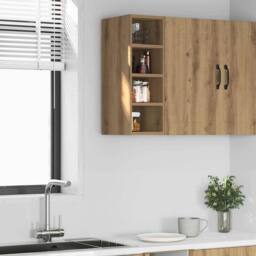 Berkfield Home Hanging Cabinet Artisan Oak 20x29.5x60 cm Engineered Wood in Brown - thumbnail 2
