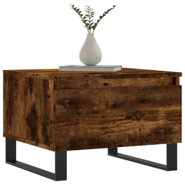 Berkfield Home Modern Coffee Tables 2 pcs Smoked Oak 50x46x35 cm Engineered Wood in Brown - Size: 50 x 46 x 35 cm - image 1