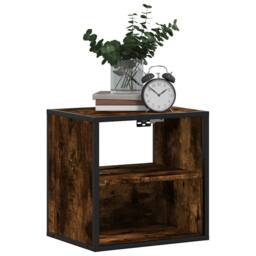 Berkfield Home Durable Wall-mounted Bedside Cabinets 2 pcs Smoked Oak 40x31x39.5 cm in Brown - thumbnail 4