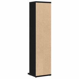 Berkfield Home Decorative CD Cabinet Black Oak 21x20x88 cm Engineered Wood - Size: 21 x 20 x 88 cm - thumbnail 7