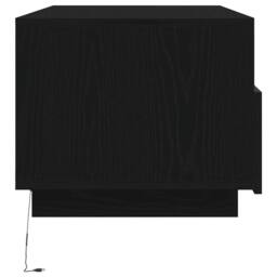 Berkfield Home Coffee Table with LED Lights Black Oak 90x49x40 cm - Size: 90 x 49 x 40 cm - thumbnail 7