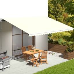Berkfield Home Replacement Fabric for Awning Cream 6x3.5 m in Beige