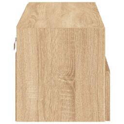 Berkfield Home TV Wall Cabinet Sonoma Oak 80x30x30 cm Engineered Wood in Brown - Size: 80 x 30 x 30 cm - thumbnail 9