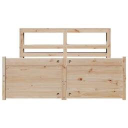 Berkfield Home Beautiful Bed Frame with Headboard without Mattress 140x200 cm in Light Brown - thumbnail 4