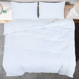 Berkfield Home Elegant Duvet Cover Set White 200x200 cm Cotton - thumbnail 5