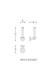 Cosmic Vertical Toilet Roll Holder, Chrome, Hidden fixings, Start Collection in Grey - thumbnail 6
