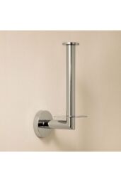 Cosmic Vertical Toilet Roll Holder, Chrome, Hidden fixings, Start Collection in Grey - thumbnail 2