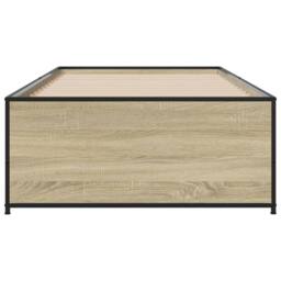 Berkfield Home Bed Frame without Mattress Sonoma Oak 75x190 cm Small Single in Light Tan - thumbnail 4