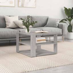 Berkfield Home Decorative Coffee Table Grey Sonoma 59.5x59.5x40 cm Engineered Wood - thumbnail 2
