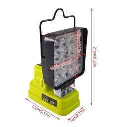"Nordara LED Work Light for Ryobi 18V Battery, 4"" 2 Brightness Modes USB-C & A in Yellow" - thumbnail 2