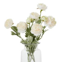 Lemon Pavilion Furniture and Decor Natural Garden Collection Apricot Ranunculus Single Stem Flower, H50cm in Cream - thumbnail 2