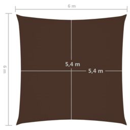 Berkfield Home Sunshade Sail Oxford Fabric Square 6x6 m Brown - thumbnail 6