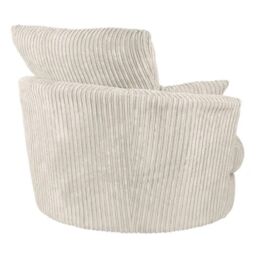 SquareBoxx Lennox Swivel Chair in Off-White - thumbnail 4